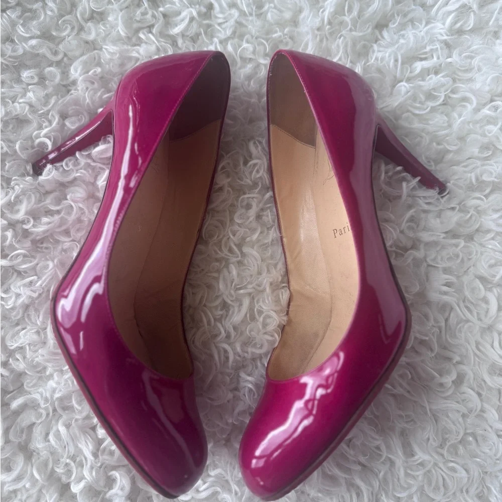 Christian Louboutin Fuchsia Patent Leather Pumps | Size 41 - Picture 5 of 10
